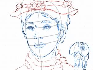 33b601fe363e1cb62e65f6fa6013197c How To Draw Mary Poppins Julie Andrews Step By Step Portraits Mary Poppins Drawing 302 229 Mary Poppins